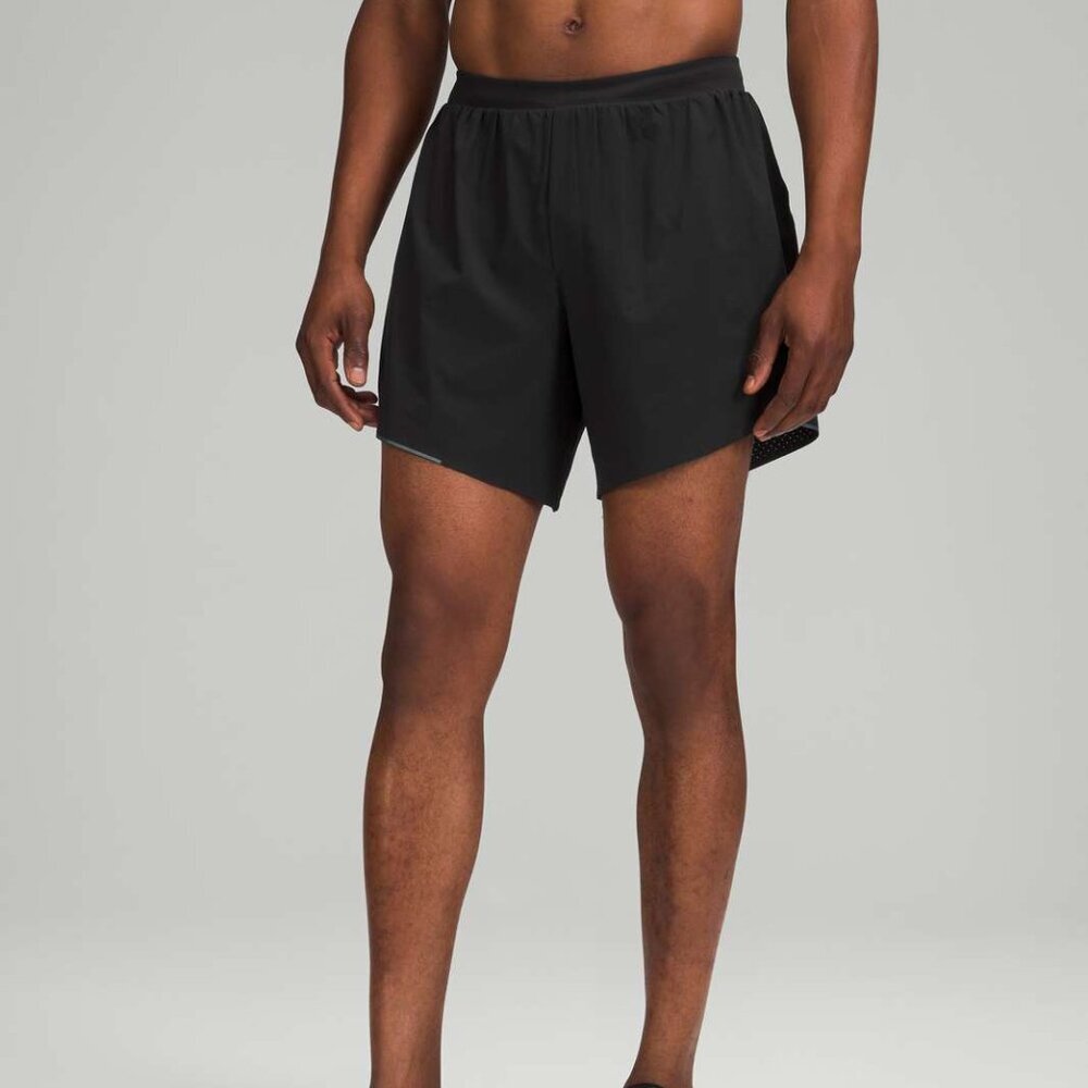Lululemon Outpacer Shorts Black 6"
